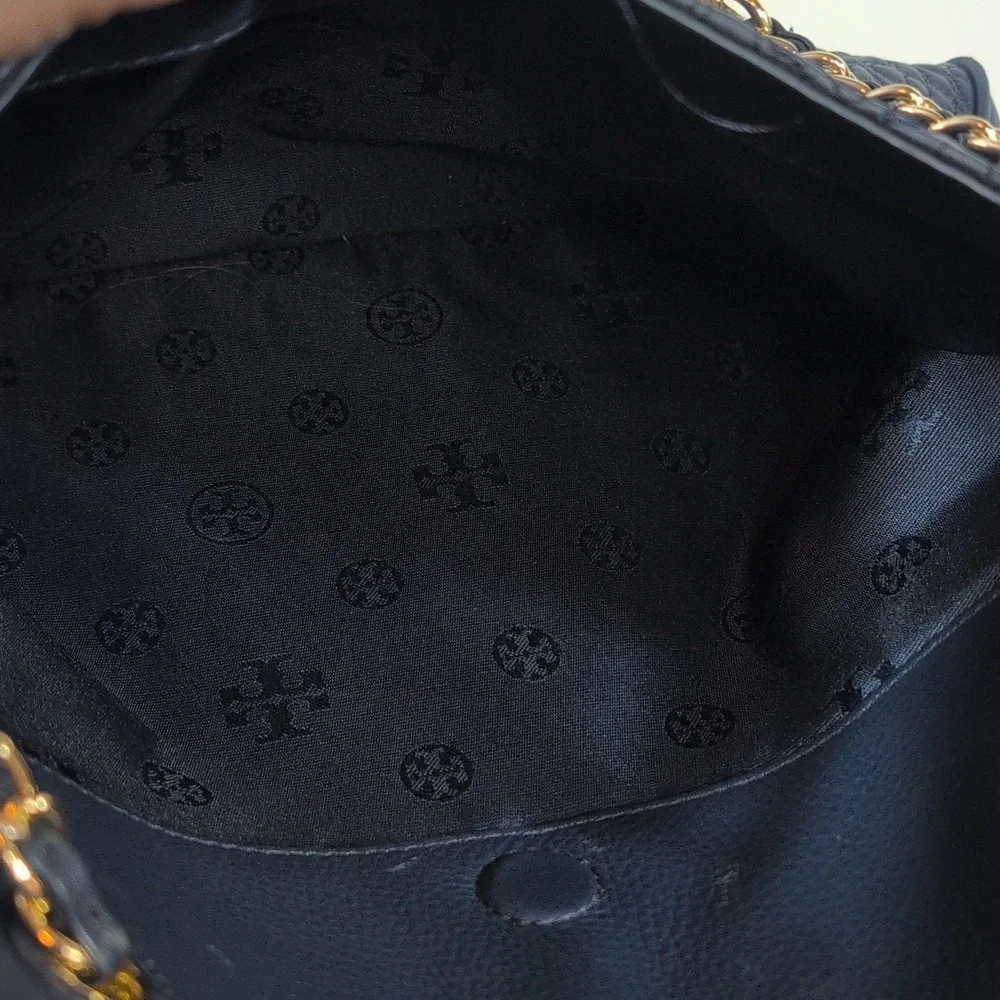 Tory Burch Bryant Tote with Matching Wallet Navy Blue - Picture 11 of 16